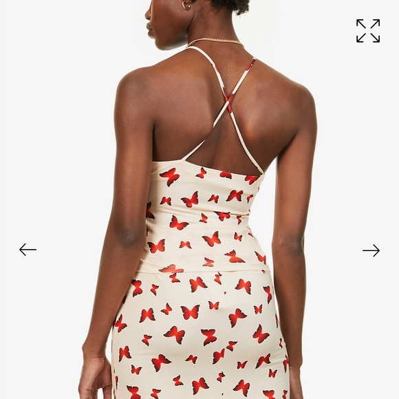 NWT Musier Paris Butterfly Paz soft stretchy jersey strappy  tank top size 40 - Picture 9 of 16